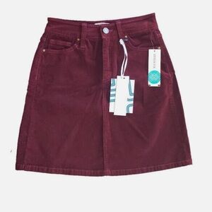 Market & Spruce Adalee Corduroy Skirt in BURNT ORANGE color